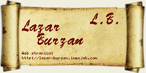 Lazar Burzan vizit kartica